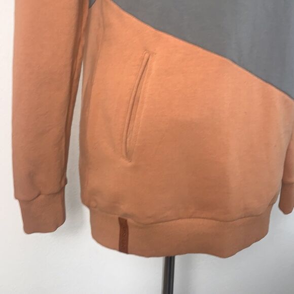 Ampersand Ave SingleHood Madrid Diagonal Colorblock Fleece Sweatshirt Hoodie S - Picture 7 of 11